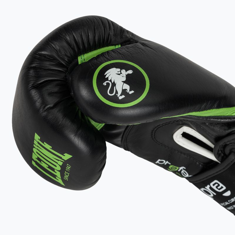 Boxerské rukavice LEONE 1947 Il Tecnico N3 black/green 8