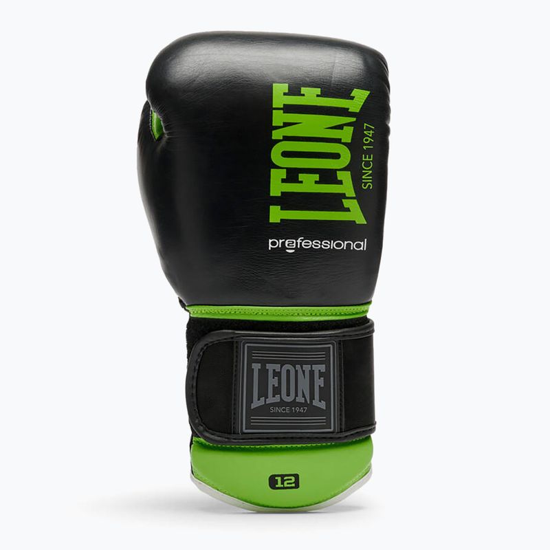 Boxerské rukavice LEONE 1947 Il Tecnico N3 black/green 2