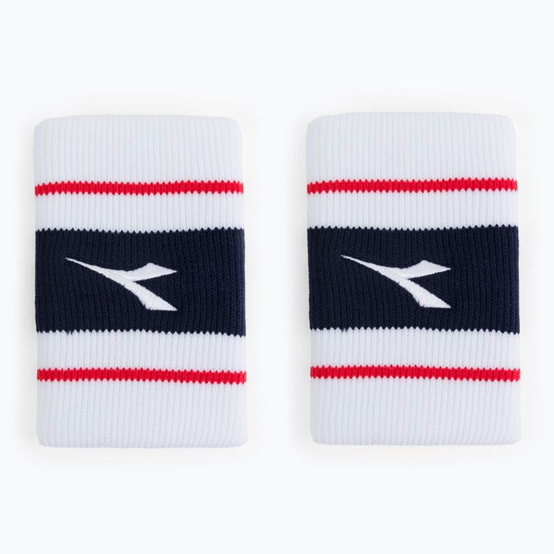 Náramek Diadora Wristbands Wide Logo 2 szt. bílé DD-103.179117-20002 2