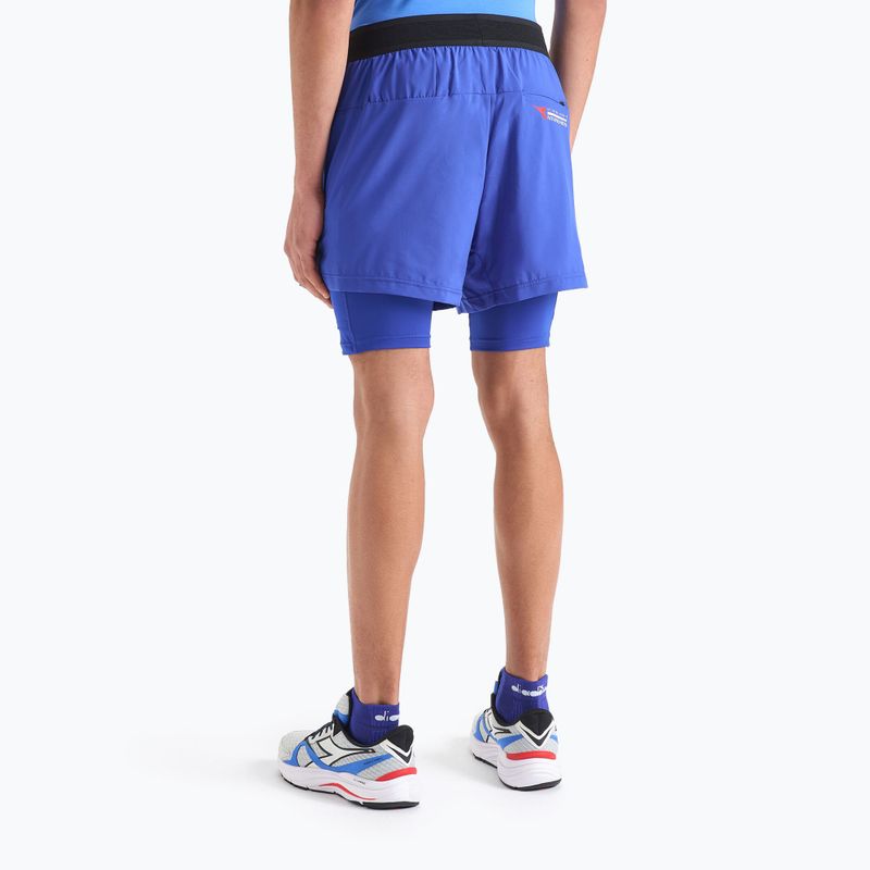 Pánské běžecké šortky Diadora Double Layer Bermuda Be One modré DD-102.179162-60050 2