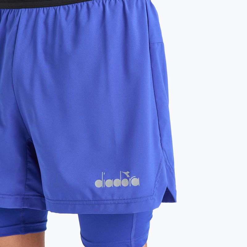 Pánské běžecké šortky Diadora Double Layer Bermuda Be One modré DD-102.179162-60050 4