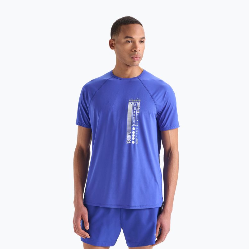 Pánské běžecké tričko Diadora Super Light Be One modré DD-102.179160-60050