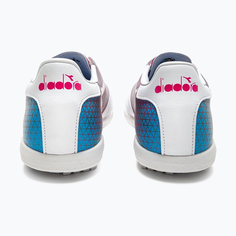 Pánské kopačky Diadora Brasil Elite Veloce GR TFR white/pink fluo/blue fluo 12