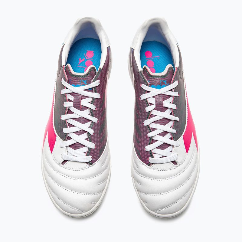Pánské kopačky Diadora Brasil Elite Veloce GR TFR white/pink fluo/blue fluo 13