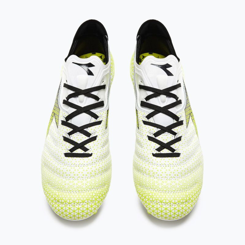 Pánské fotbalové boty Diadora Brasil Elite Tech GR LPX white/black/fluo yellow 13