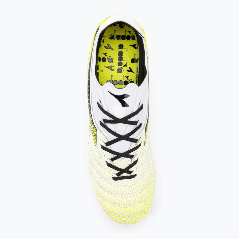 Pánské fotbalové boty Diadora Brasil Elite Tech GR LPX white/black/fluo yellow 6