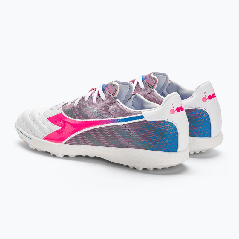 Pánské kopačky Diadora Brasil Elite Veloce GR TFR white/pink fluo/blue fluo 3
