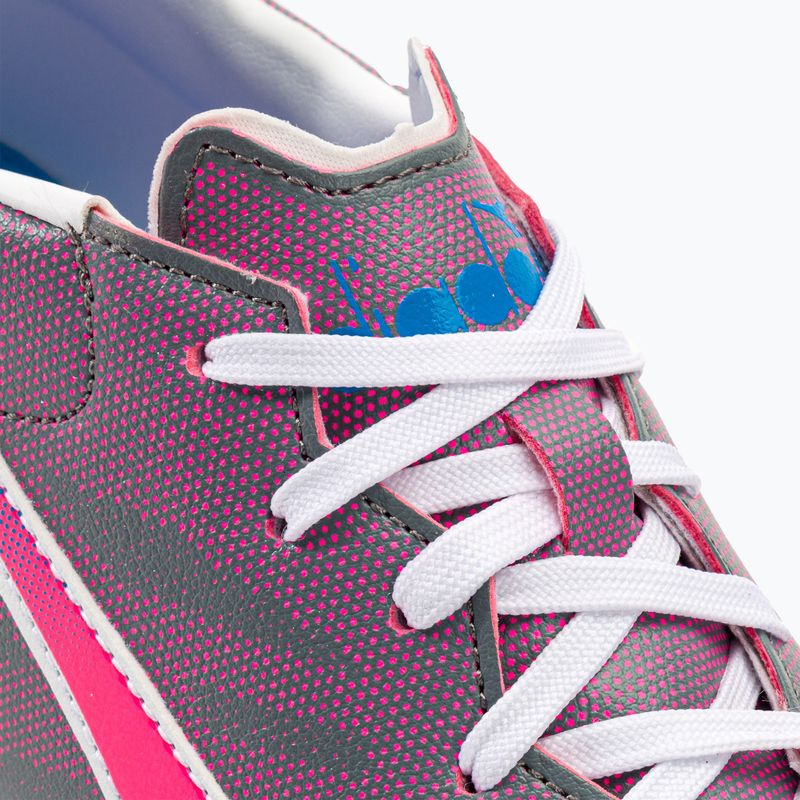 Pánské kopačky Diadora Brasil Elite Veloce GR TFR white/pink fluo/blue fluo 8