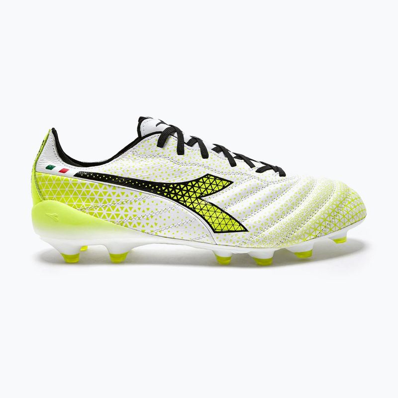 Pánské fotbalové boty Diadora Brasil Elite Tech GR ITA LPX white/black/fluo yellow 11