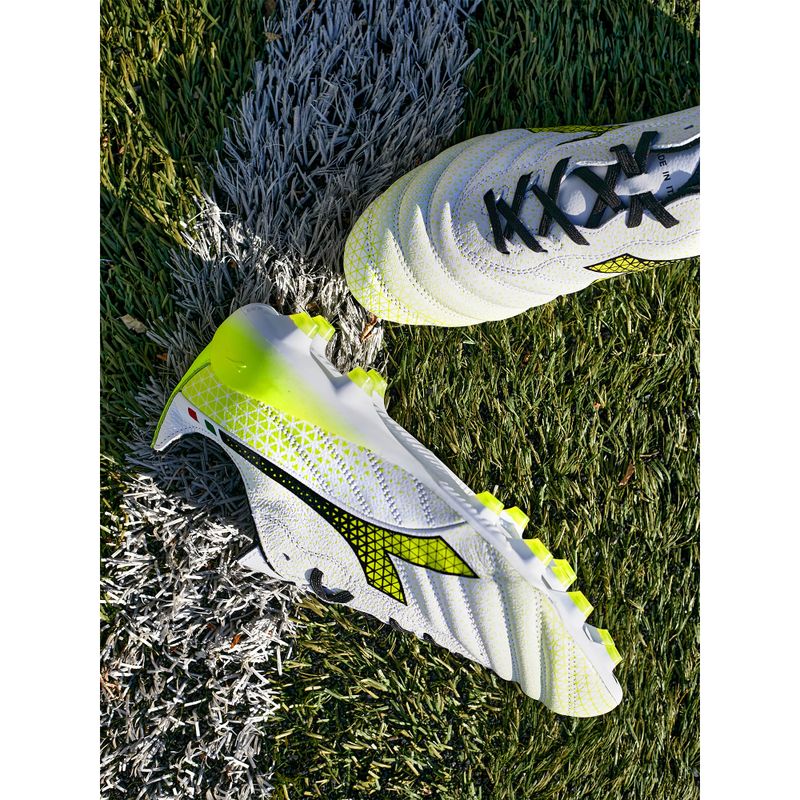 Pánské fotbalové boty Diadora Brasil Elite Tech GR ITA LPX white/black/fluo yellow 18