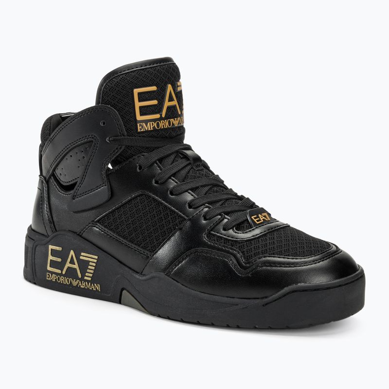 Boty EA7 Emporio Armani Basket Mid triple black/gold