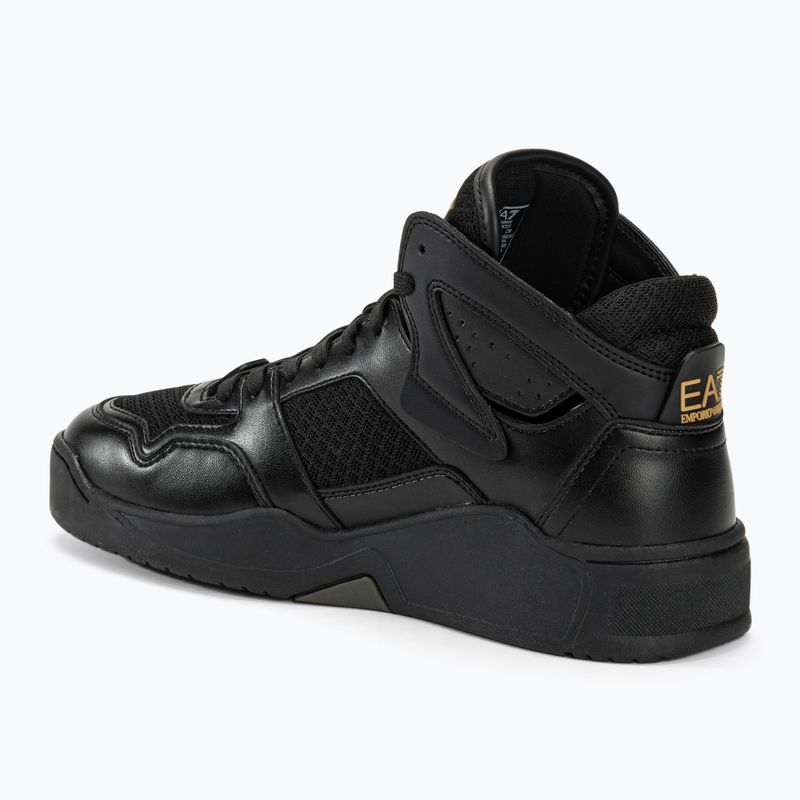 Boty EA7 Emporio Armani Basket Mid triple black/gold 3