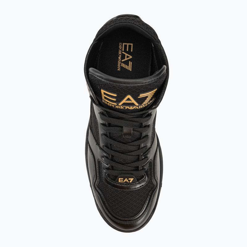 Boty EA7 Emporio Armani Basket Mid triple black/gold 5