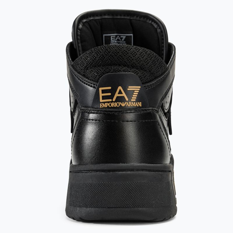 Boty EA7 Emporio Armani Basket Mid triple black/gold 6