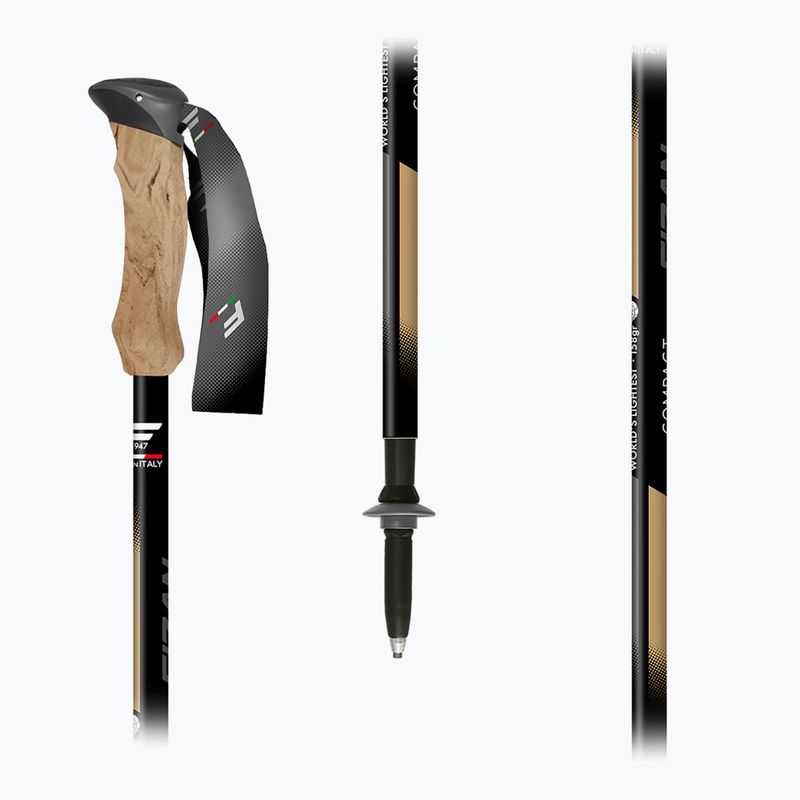 Trekové hole  Fizan Compact Tech beige 5