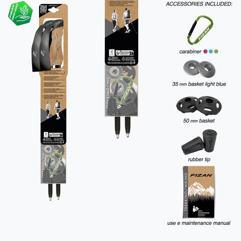 Trekové hole  Fizan Compact Tech 4 beige 7