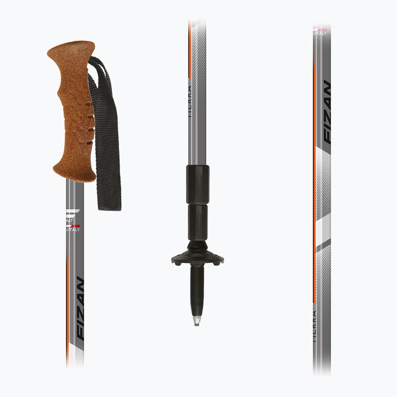 Trekové hole Fizan Tierra grey/orange 5