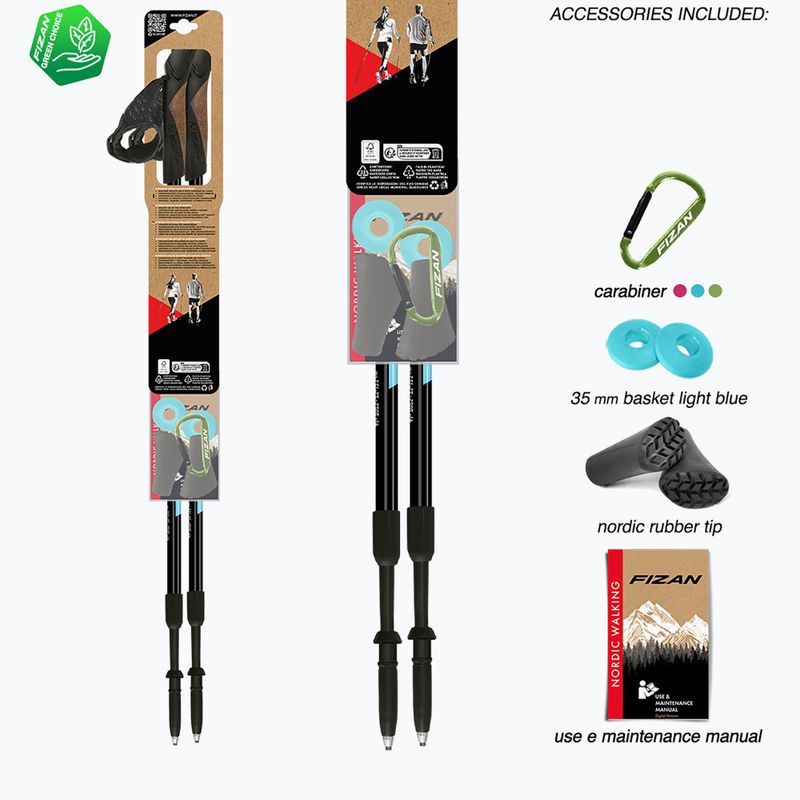 Hole na Nordic Walking Fizan Speed light blue 7
