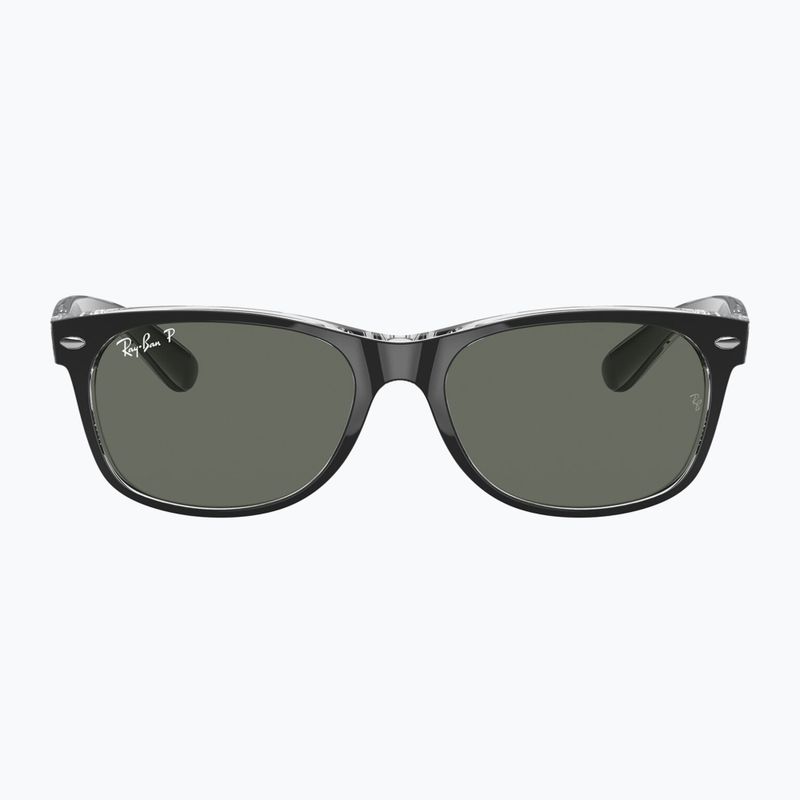Sluneční brýle Ray-Ban New Wayfarer Classic matte black transparent/green g-15 2