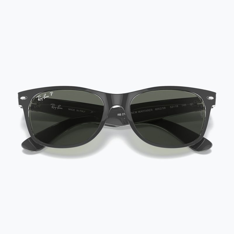 Sluneční brýle Ray-Ban New Wayfarer Classic matte black transparent/green g-15 3