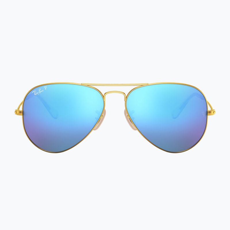 Sluneční brýle Ray-Ban Aviator Classic matt gold/blue polarized 2