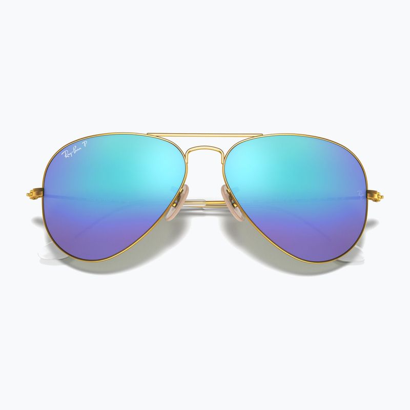 Sluneční brýle Ray-Ban Aviator Classic matt gold/blue polarized 3
