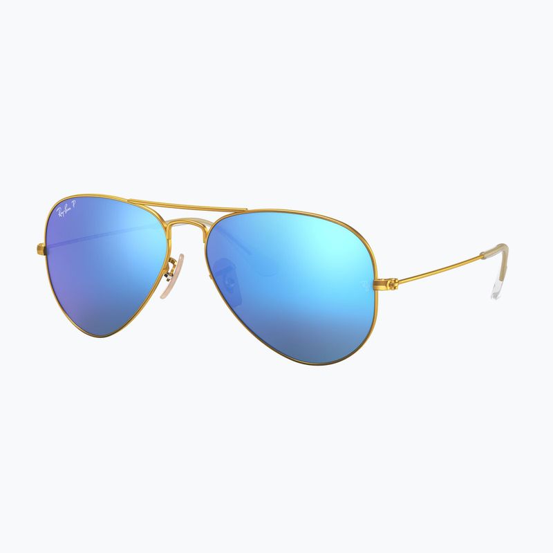 Sluneční brýle Ray-Ban Aviator Classic matt gold/blue polarized 4