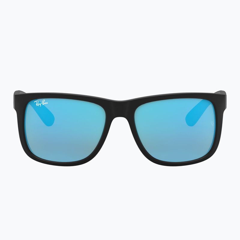 Sluneční brýle Ray-Ban Justin Classic matt black gum/blue mirror 2