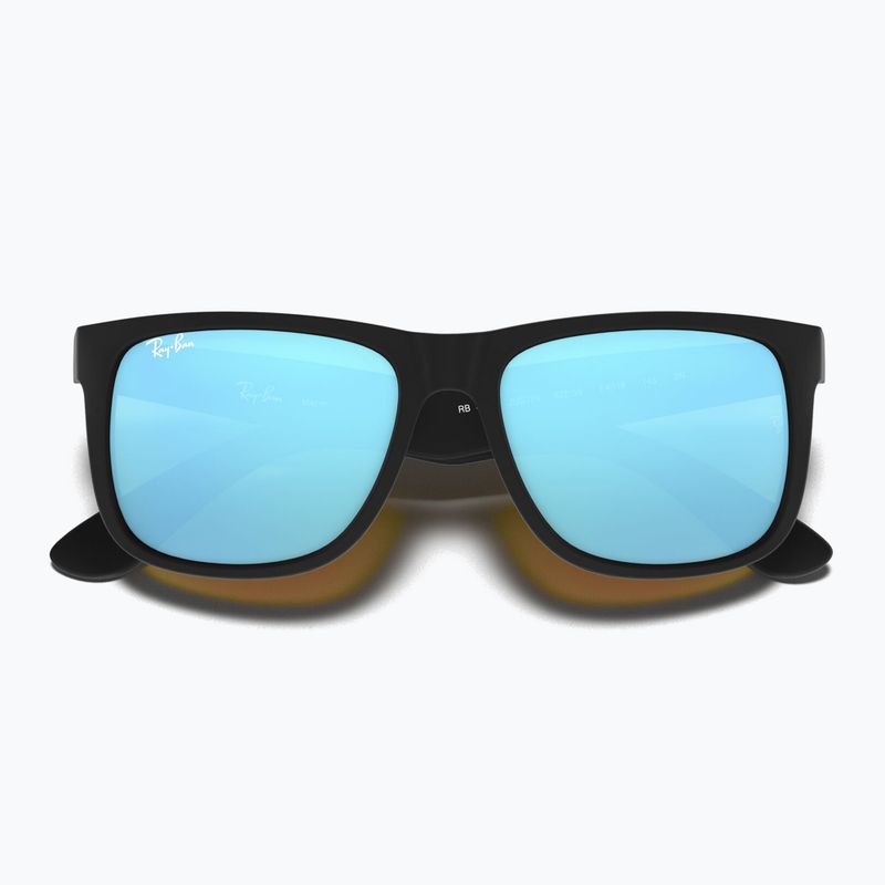 Sluneční brýle Ray-Ban Justin Classic matt black gum/blue mirror 3