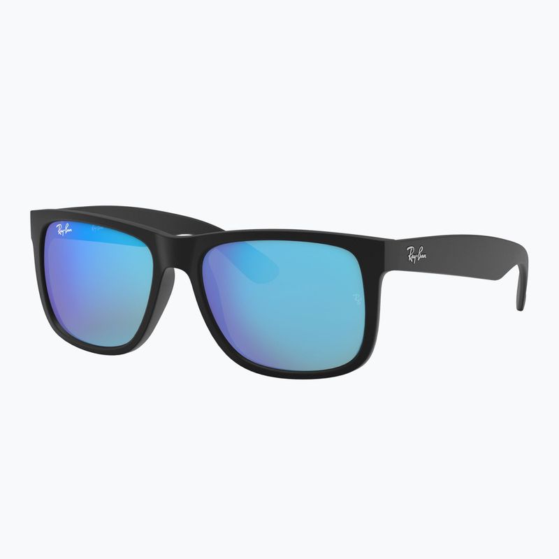 Sluneční brýle Ray-Ban Justin Classic matt black gum/blue mirror 4