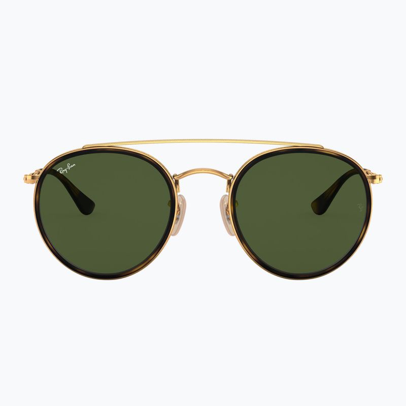 Sluneční brýle Ray-Ban Round Double Bridge arista gold/green g-15 2