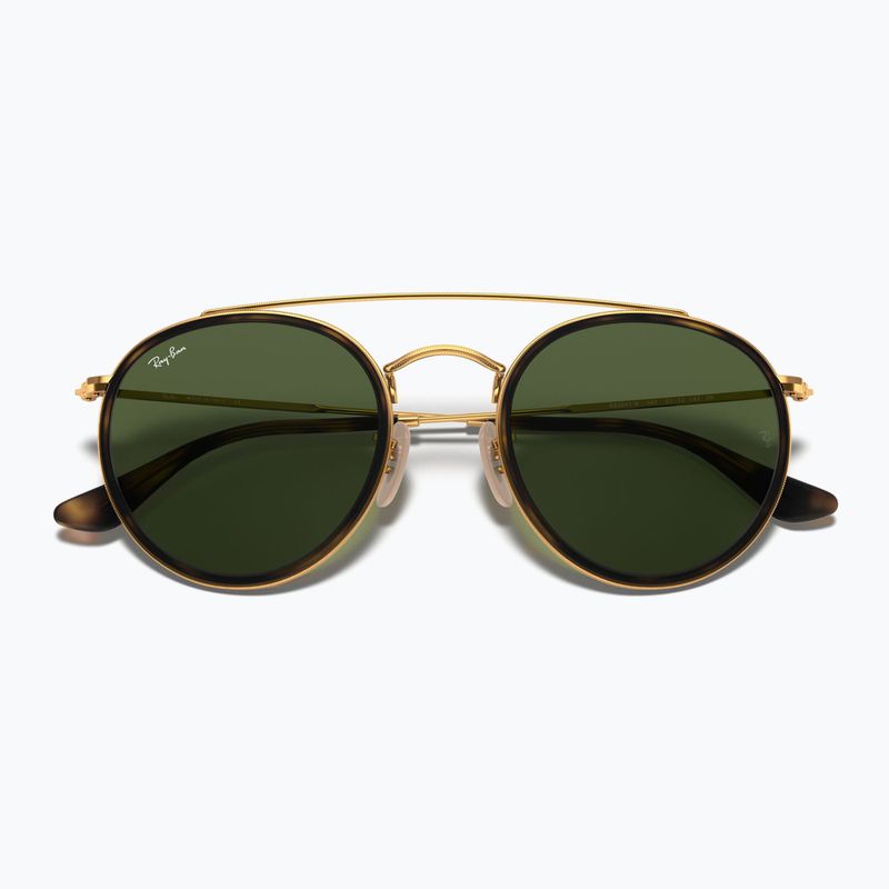 Sluneční brýle Ray-Ban Round Double Bridge arista gold/green g-15 3