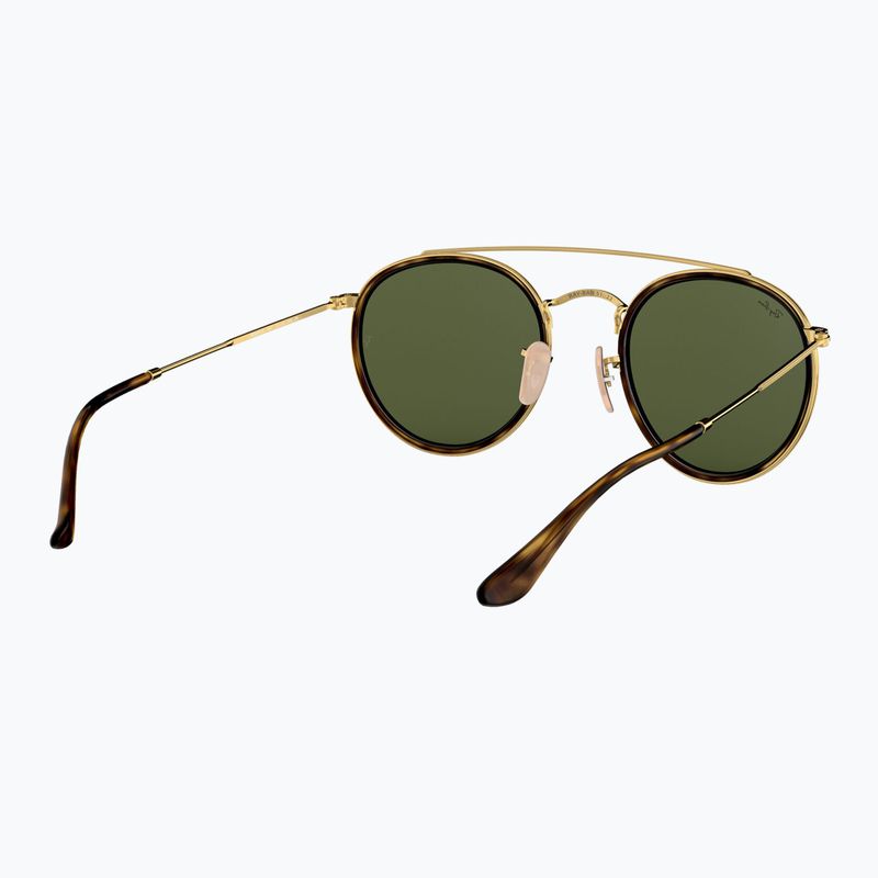 Sluneční brýle Ray-Ban Round Double Bridge arista gold/green g-15 6