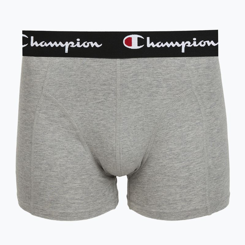 Pánské boxerky Champion Trunk Knit oxford grey melange/oxford grey melange/black 3