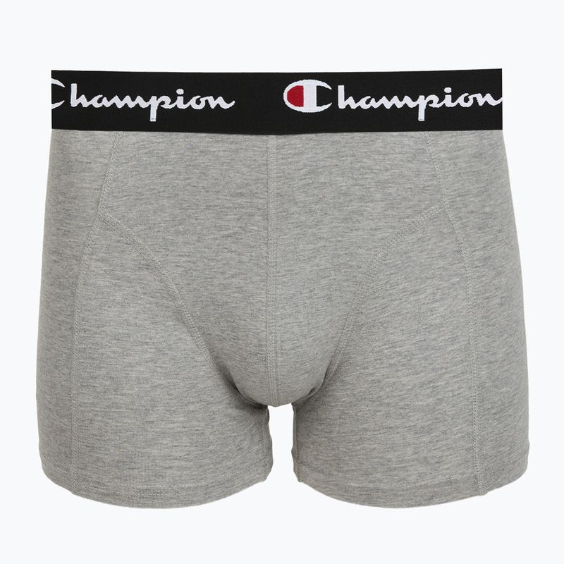 Pánské boxerky Champion Trunk Knit oxford grey melange/oxford grey melange/black 5