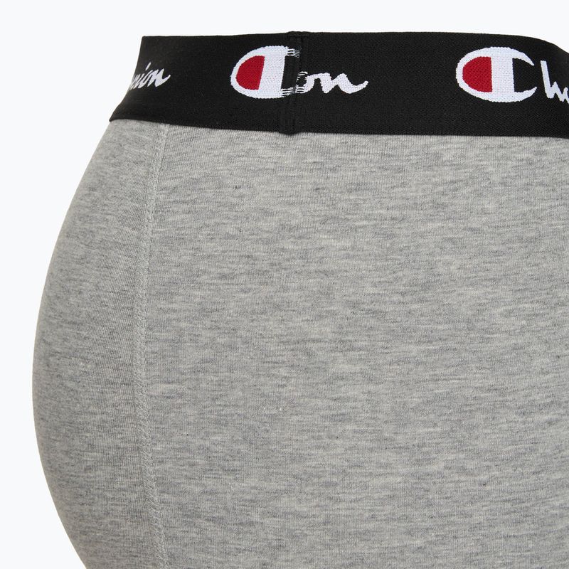 Pánské boxerky Champion Trunk Knit oxford grey melange/oxford grey melange/black 7