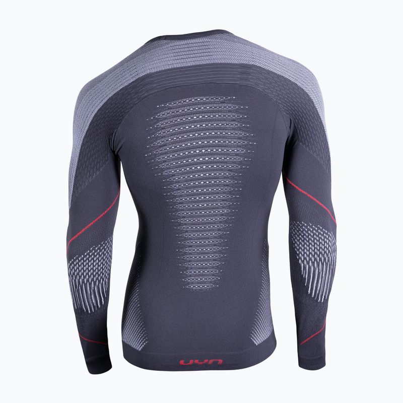 Pánská termoakční mikina UYN Evolutyon UW Shirt charcoal/white/red 2