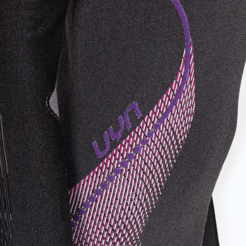 Dámská termální mikina UYN Evolutyon UW Shirt Turtle Neck anthracite melange/raspberry/purple 3