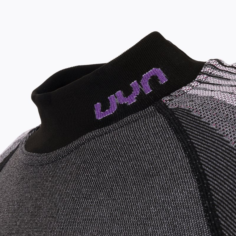 Dámská termální mikina UYN Evolutyon UW Shirt Turtle Neck anthracite melange/raspberry/purple 4