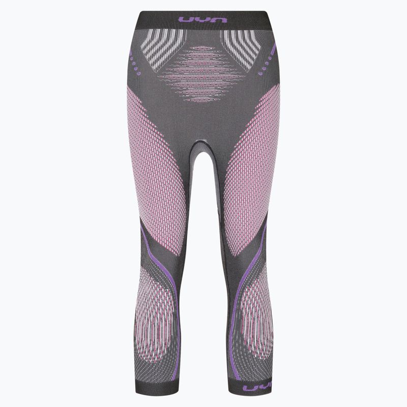 Dámské termoaktivní kalhoty UYN Evolutyon UW Medium anthracite melange/raspberry/purple
