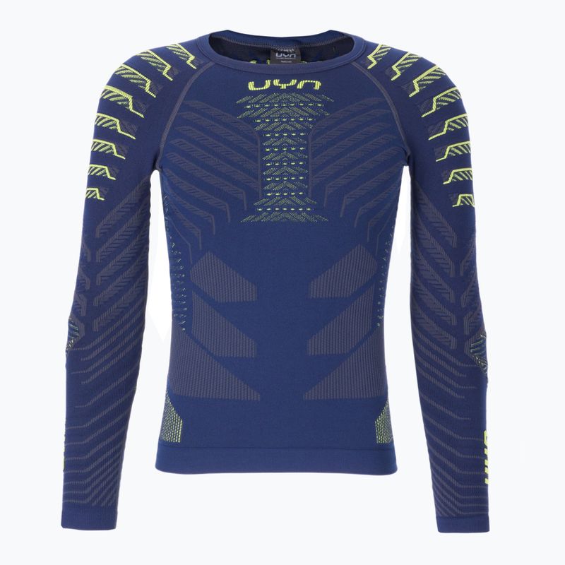 Pánský termo longsleeve UYN Resilyon UW Shirt Round Neck dark blue/yellow