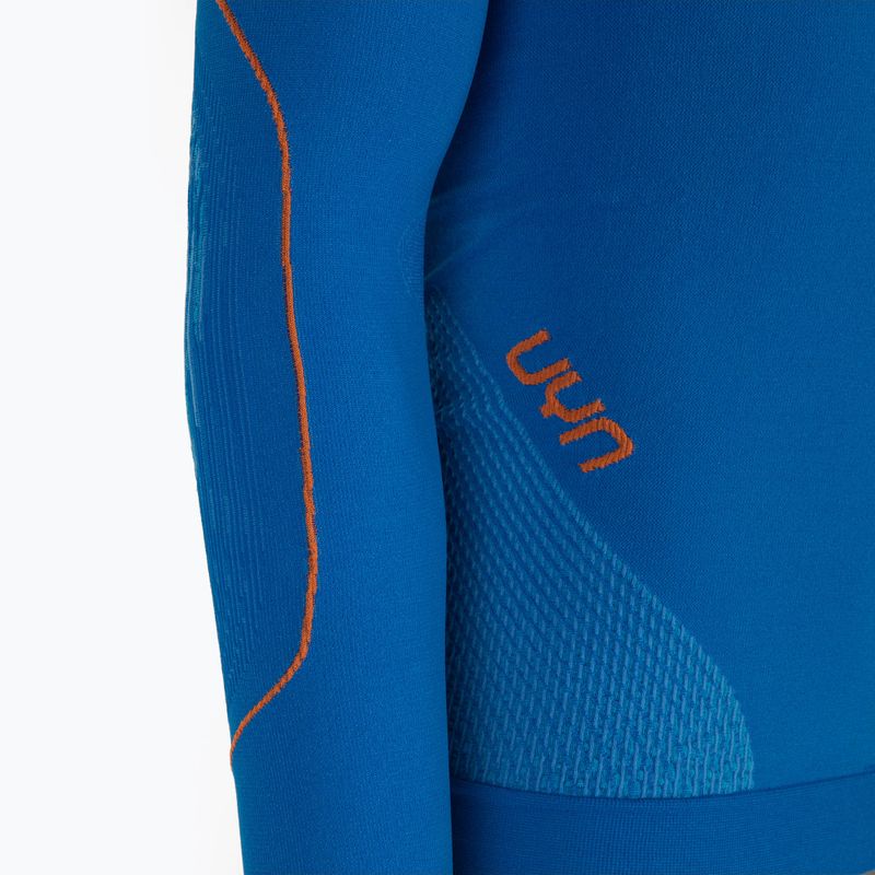 Pánská termoakční mikina UYN Evolutyon UW Shirt blue/blue/orange shiny 3