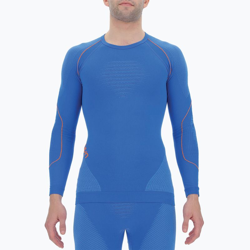 Pánská termoakční mikina UYN Evolutyon UW Shirt blue/blue/orange shiny 4