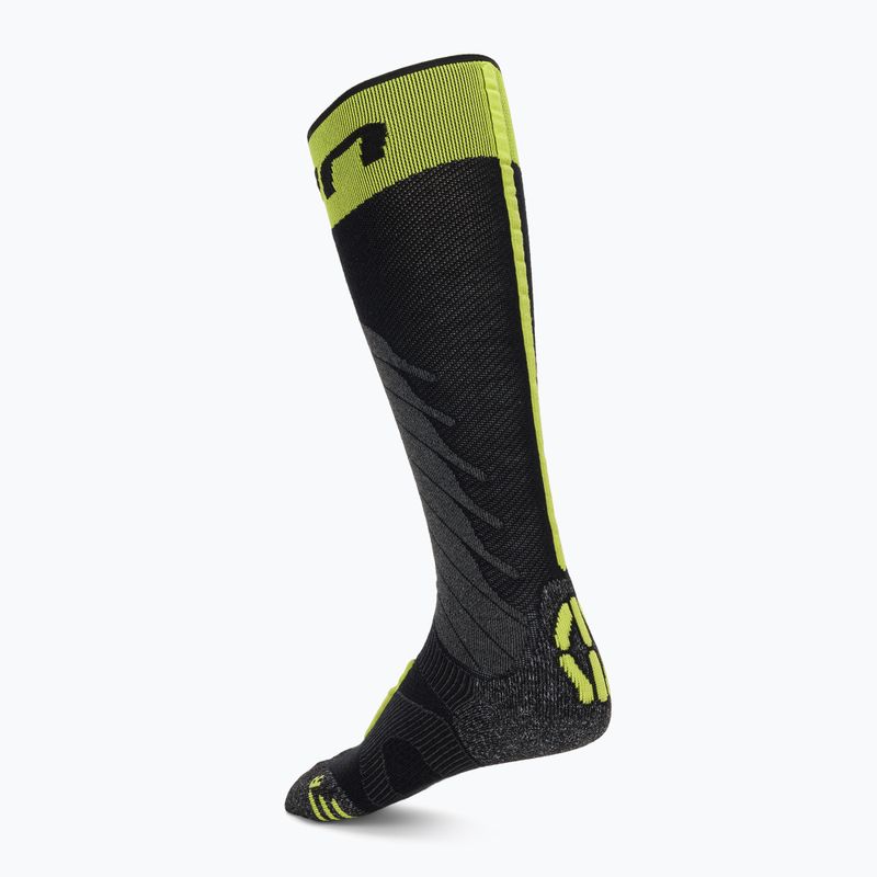 Pánské lyžařské ponožky UYN Ski One Merino black/lime 2