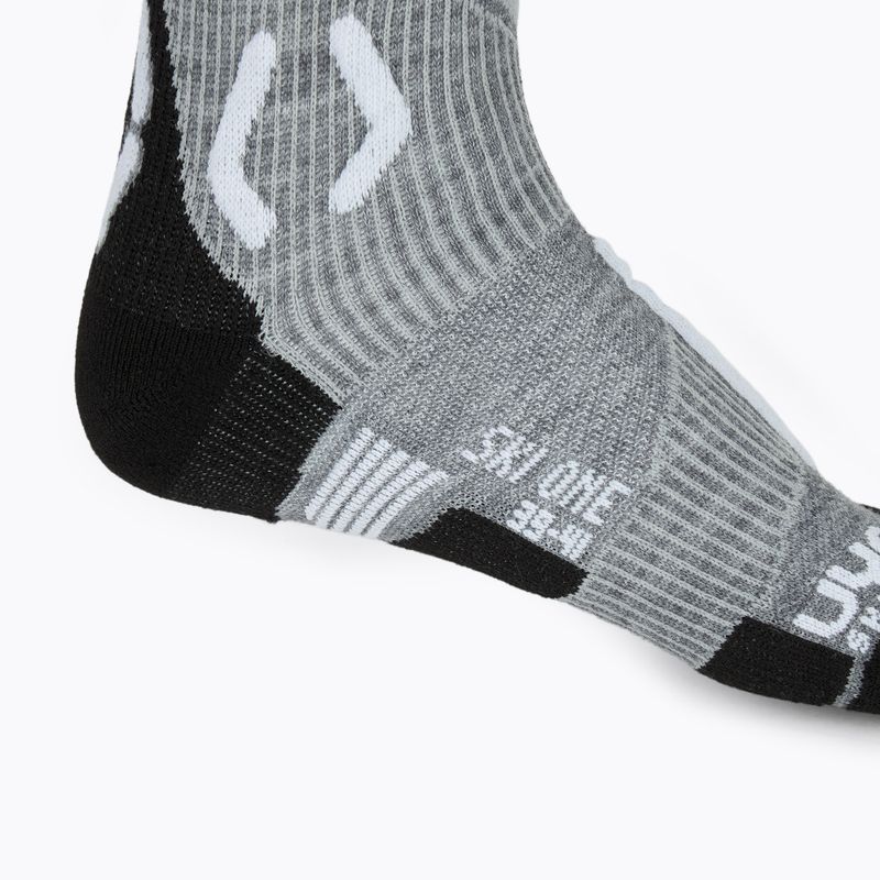 Pánské lyžařské ponožky UYN Ski One Merino grey melange/white 4