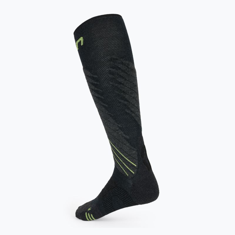 Pánské lyžařské ponožky UYN Ski One Comfort Fit anthracite/lime 2