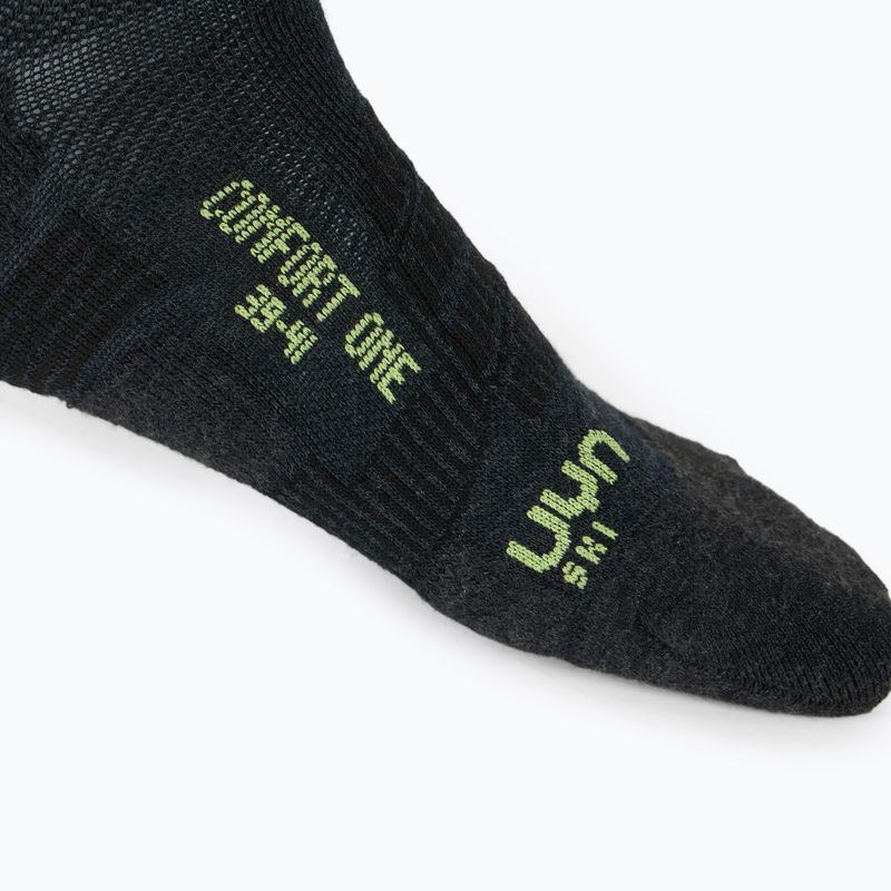 Pánské lyžařské ponožky UYN Ski One Comfort Fit anthracite/lime 5
