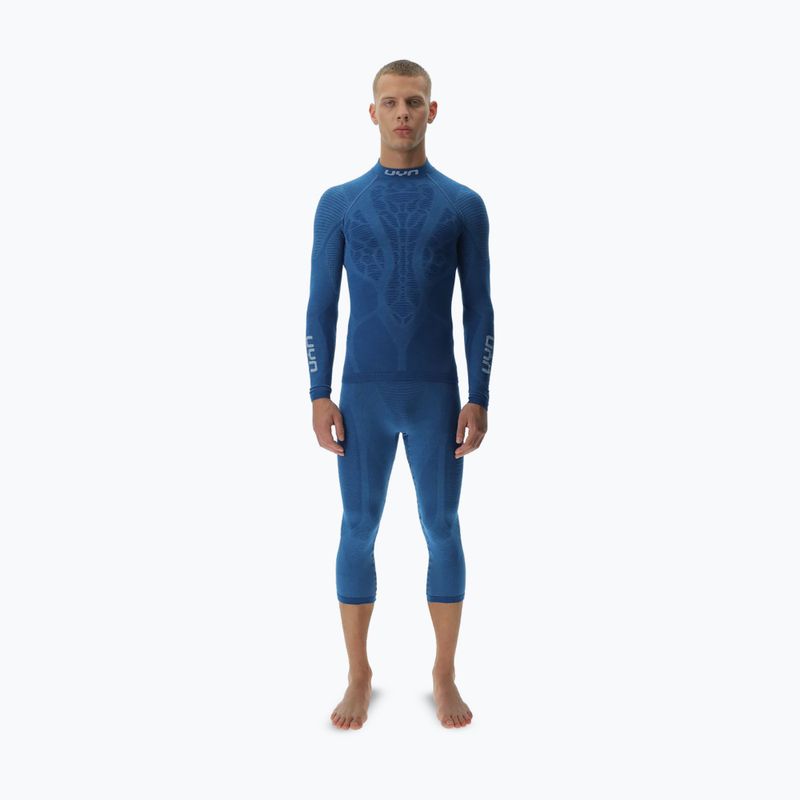 Pánské termo tričko s dlouhým rukávem UYN Elevatyon Biomorph Turtle Neck blue atoll 2
