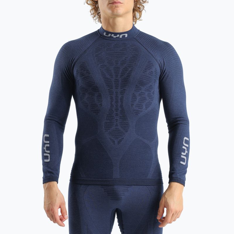 Pánské termo tričko longsleeve UYN Elevatyon Biomorph LS Turtle Neck indaco