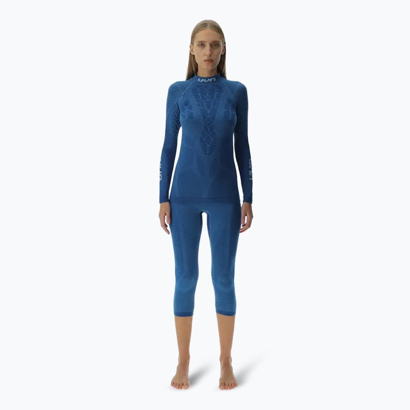 Dámská termoakční mikina UYN Elevation Biomorph LS Turtle Neck blue atoll 2
